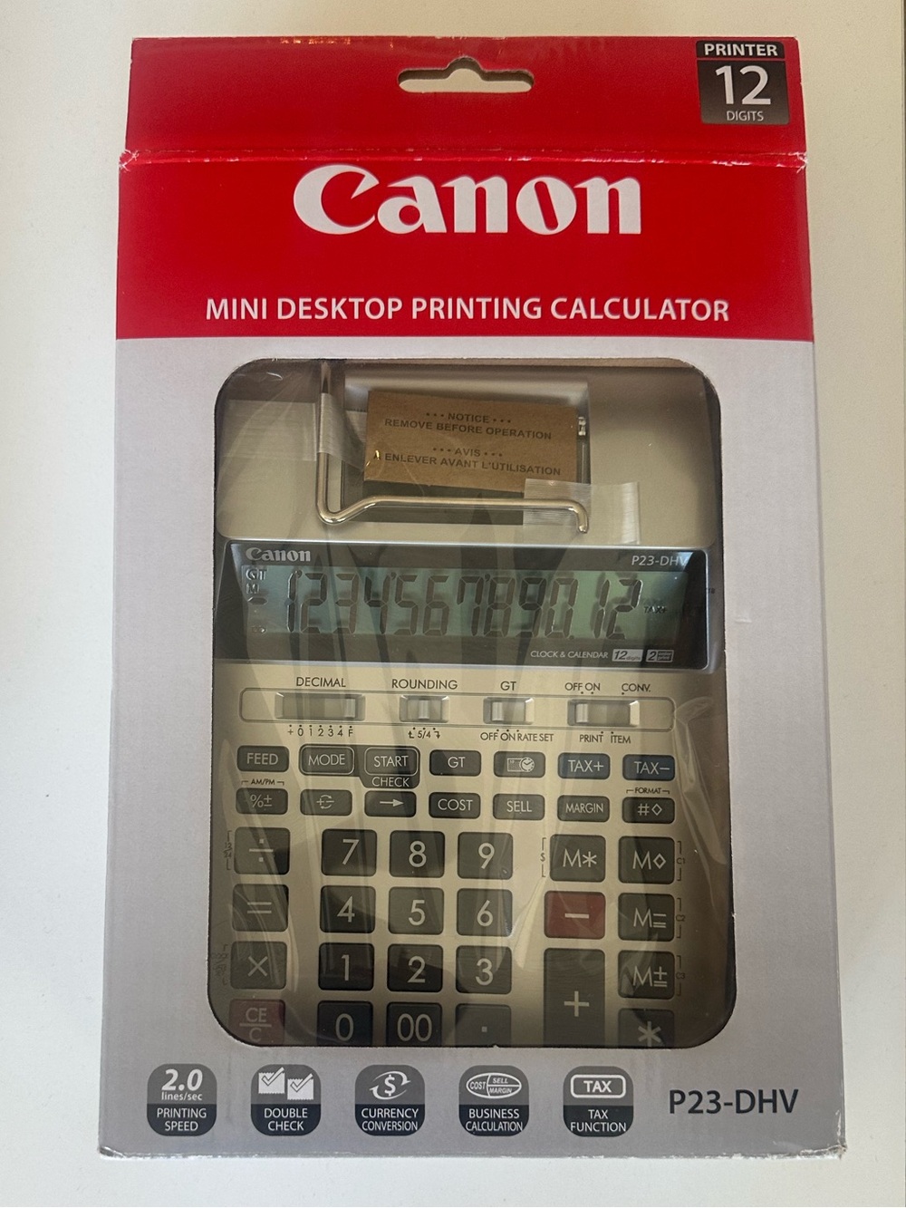 New Canon P23-DHV Mini Desktop Printing Calculator